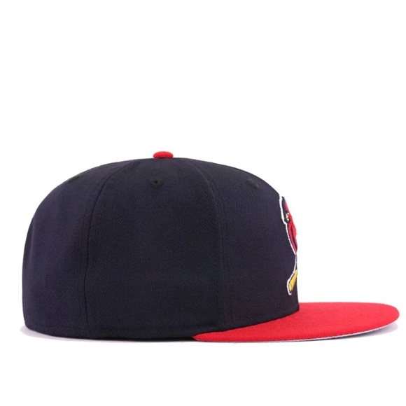 St. Louis Cardinals Fitted New Era 59Fifty MLB Scarlet Navy & Red Hat. - Picture 2 of 6